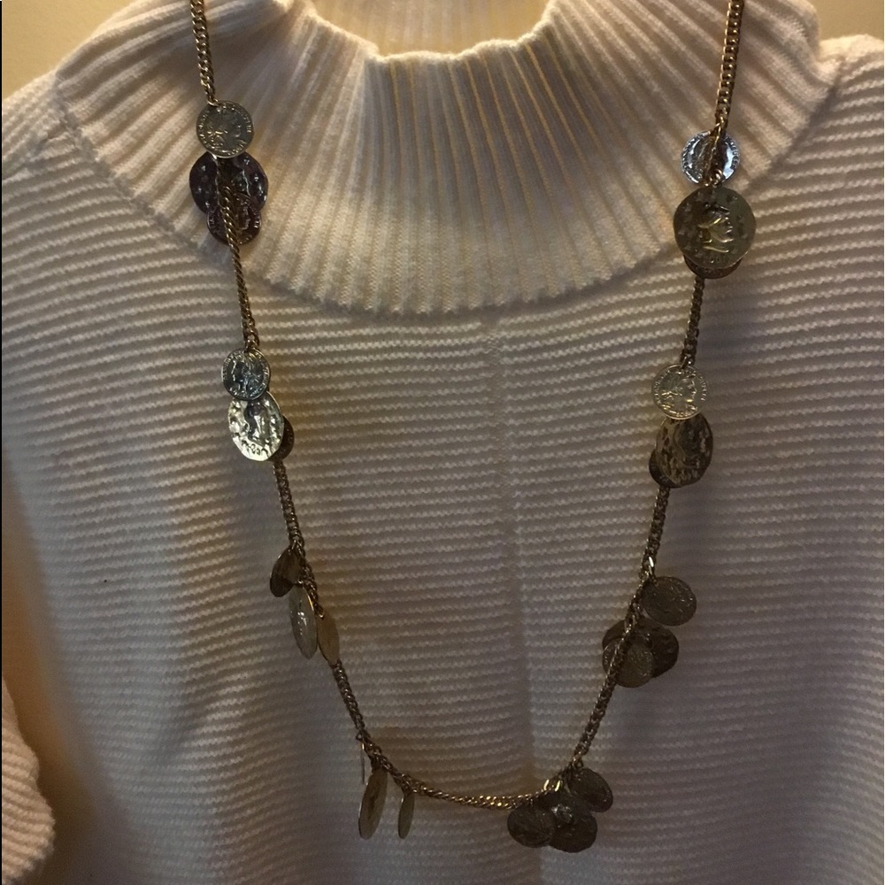 Vintage Gold Coin Chain Necklace